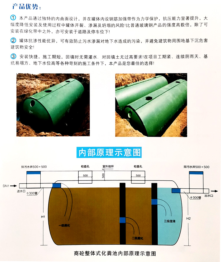 临淄玻璃钢化粪池